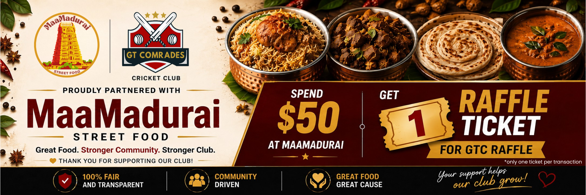 MaaMadurai Street Food dishes